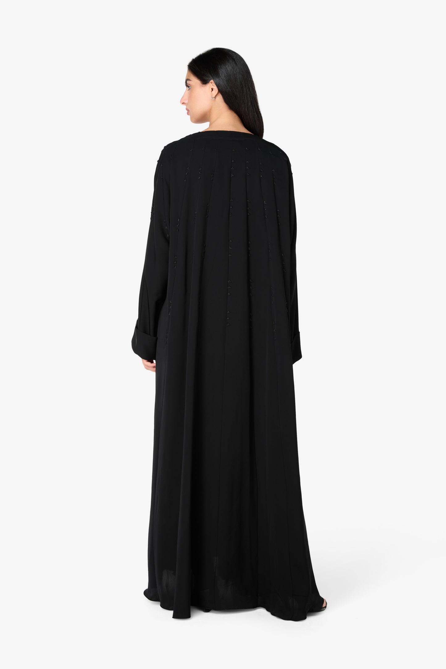 AMAALEEY | Minimal Sparkle Black Abaya