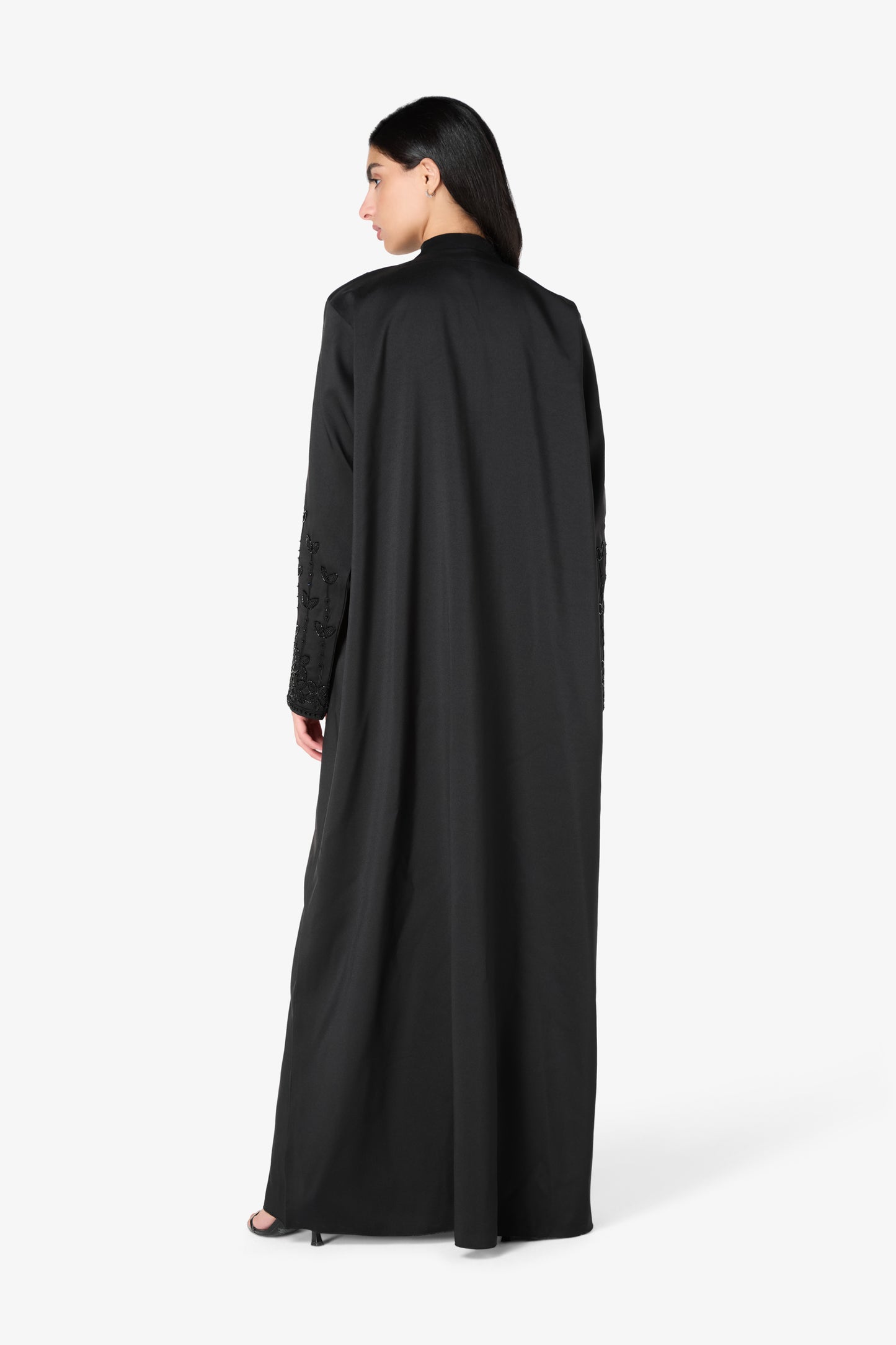 AMAALEEY | Black Butterfly Beaded Abaya