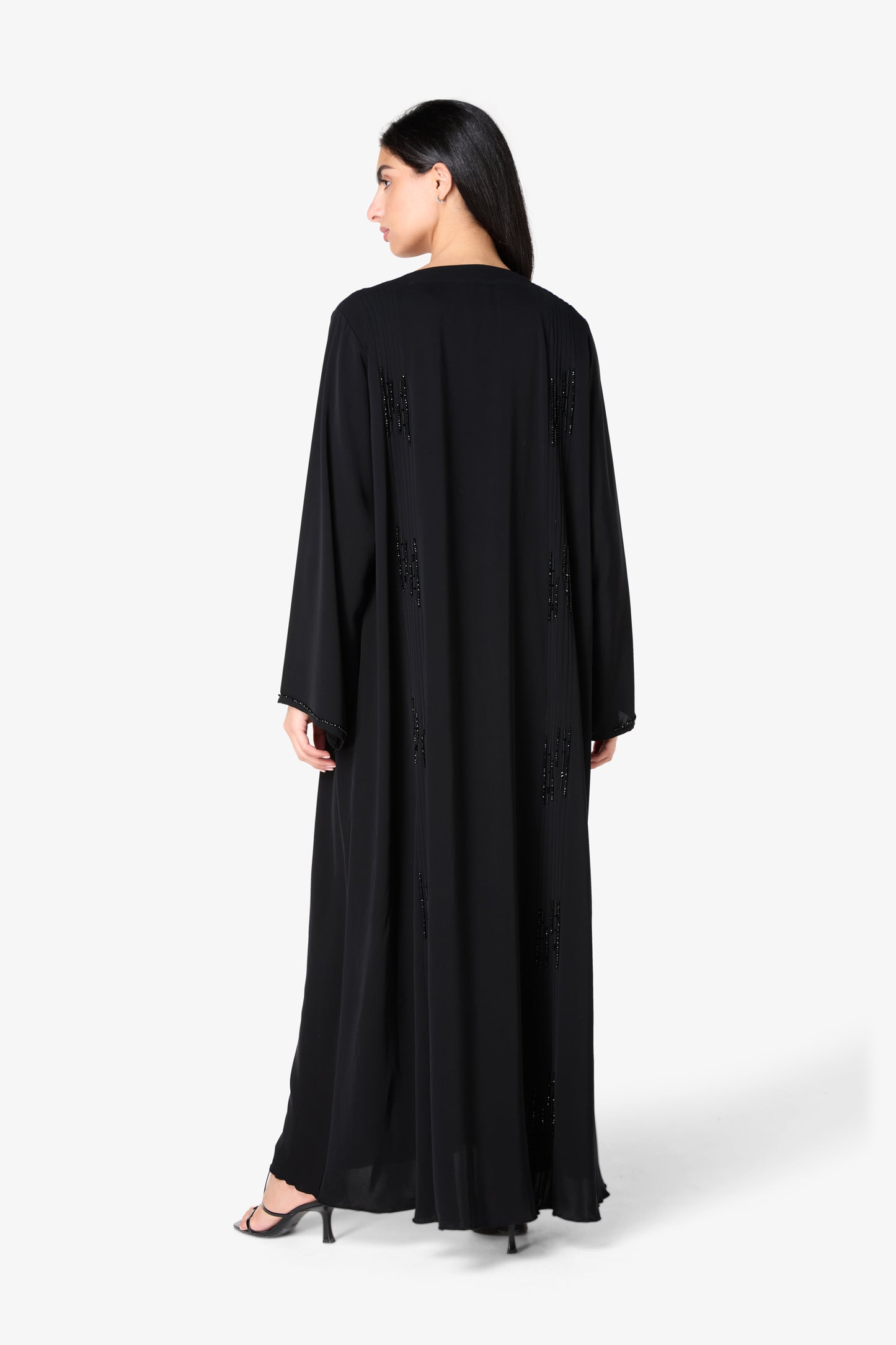 AMAALEEY | Linear Beaded Front Abaya