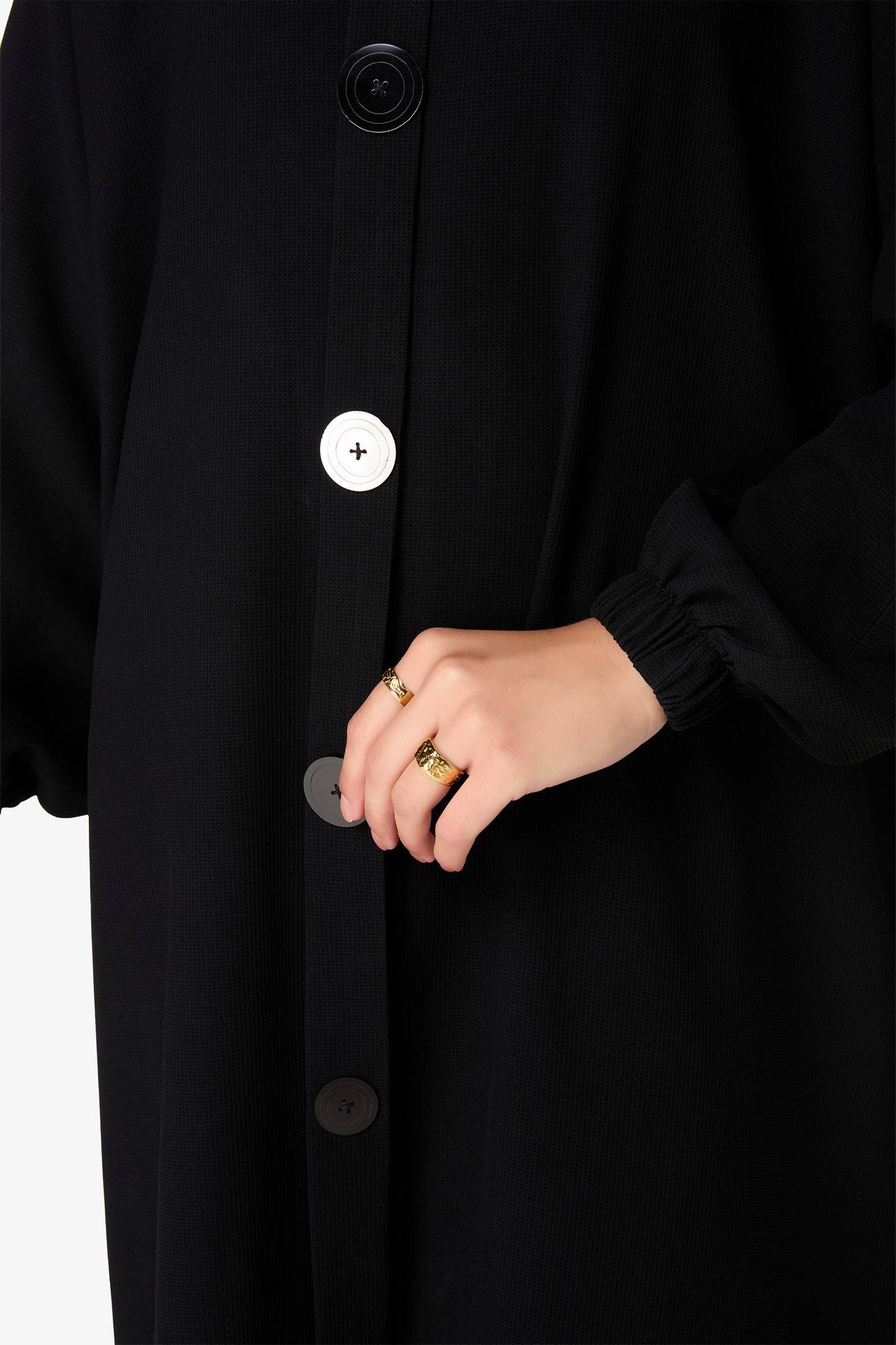 Black Button-Down Abaya