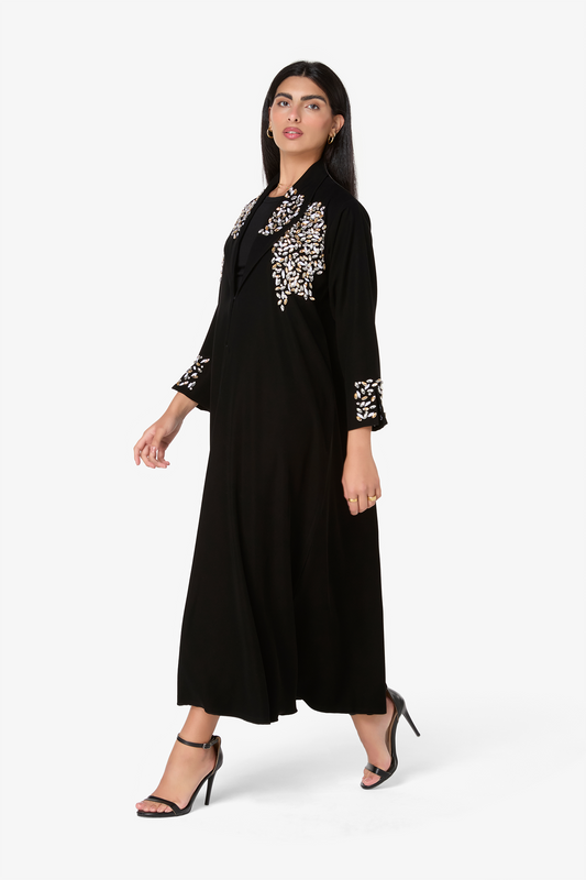 Sophisticated Black Embellished Abaya