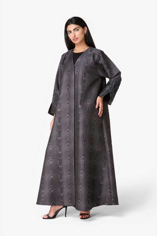 Black Abaya with Gold Embellishments