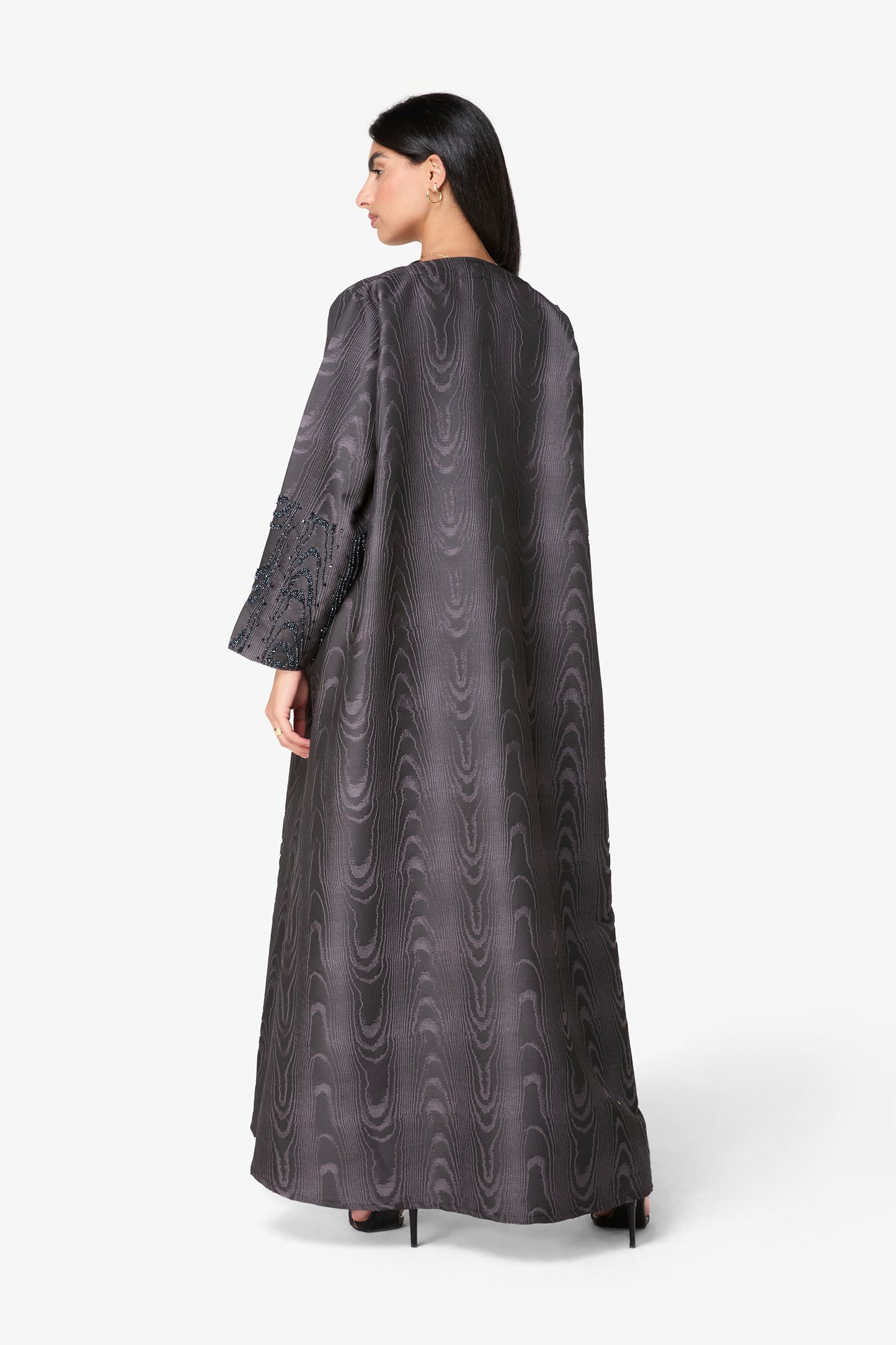 Black Abaya with Gold Embellishments