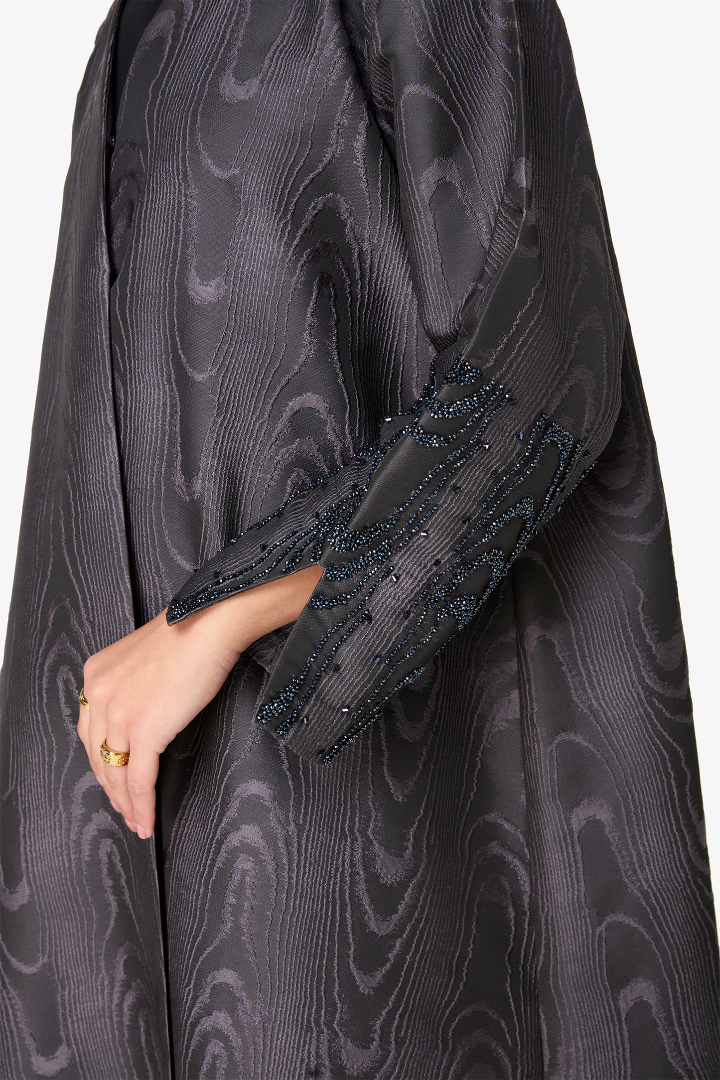 Black Abaya with Gold Embellishments