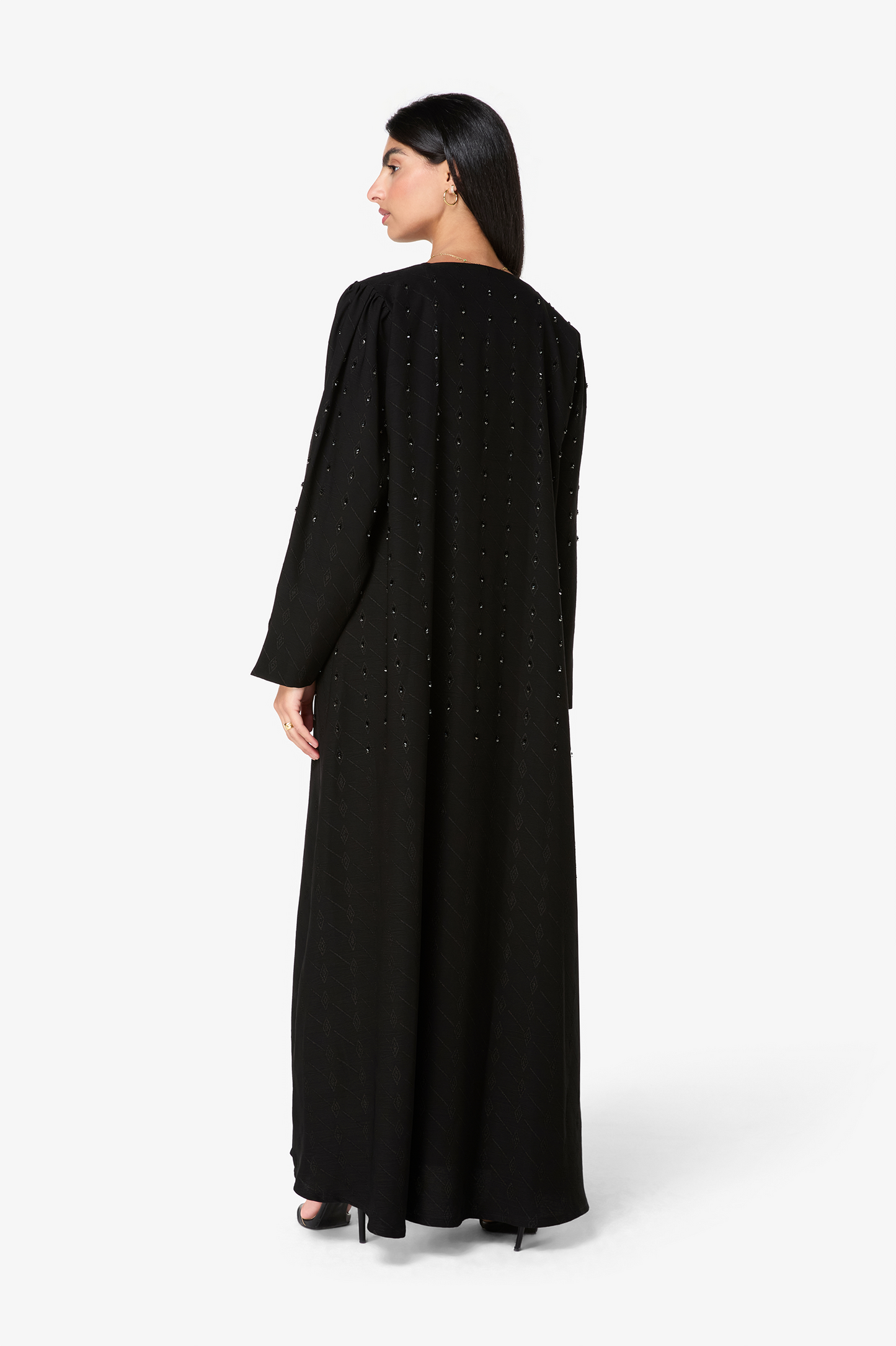 Celestial Black Loose Starry Abaya