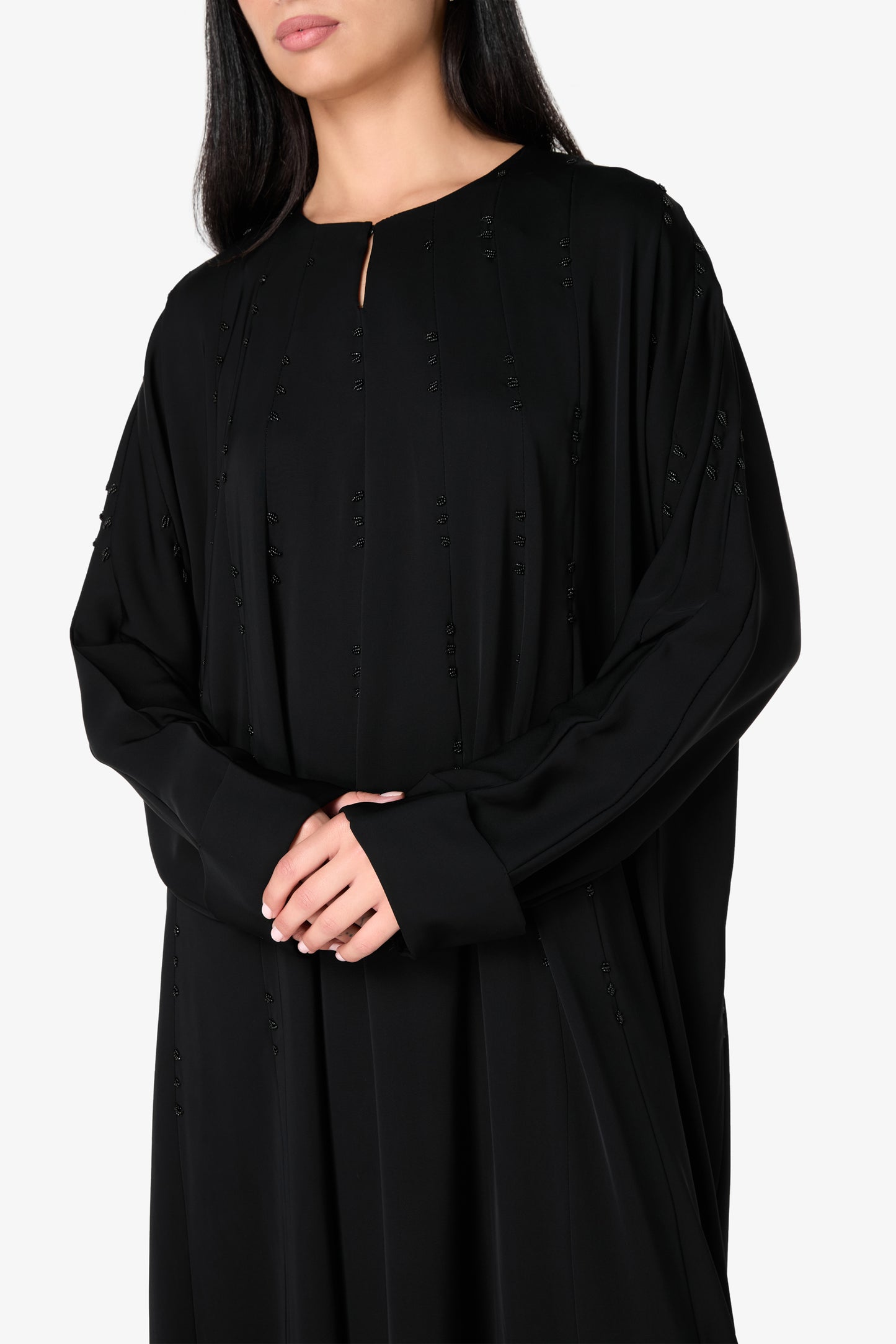 AMAALEEY | Minimal Sparkle Black Abaya