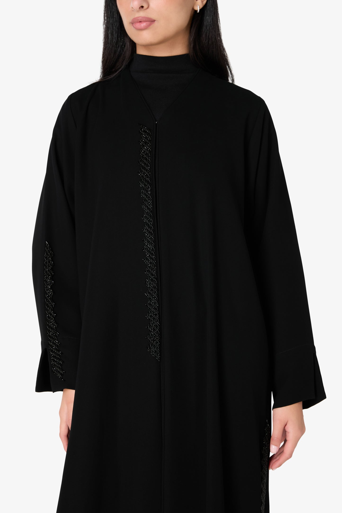 AMAALEEY | Classic Black Embellished Abaya
