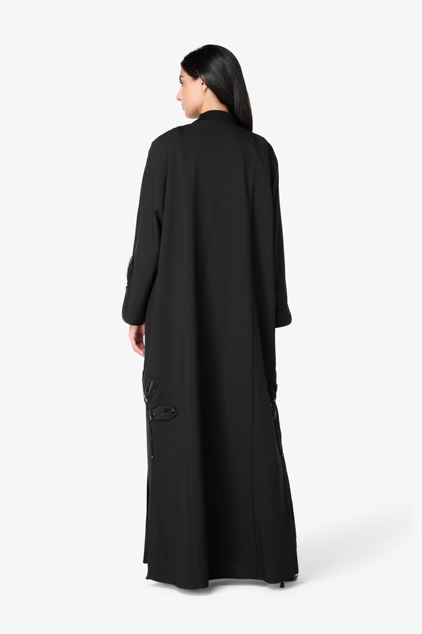 Moss Quartz Crystal-Embellished Abaya