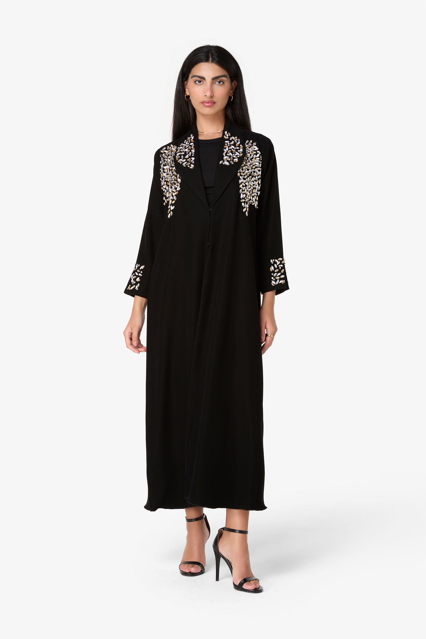 Sophisticated Black Embellished Abaya